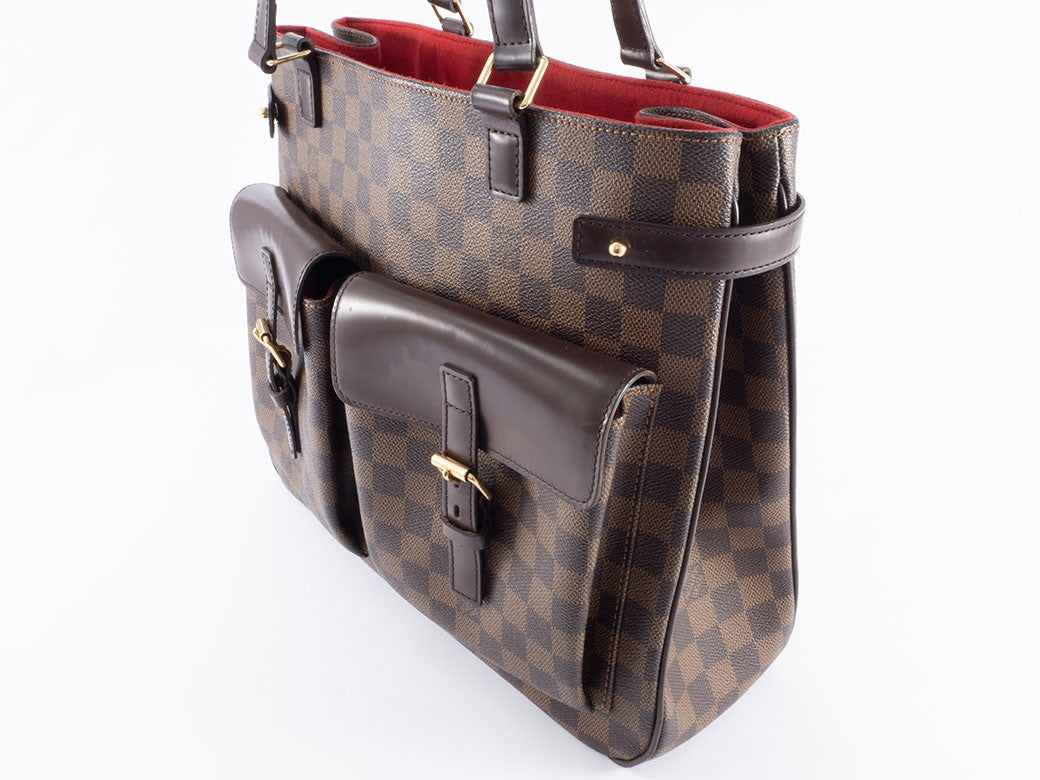 LOUIS VUITTON Uzes Damier Ebene Canvas Shoulder Tote Bag N51128 Preowned Auth6