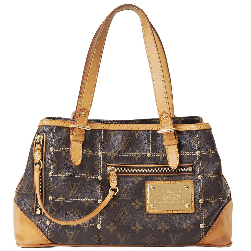 LOUIS VUITTON Handbag Monogram Rivet Tote Bag M40140 Reuse Used Preowned Auth0