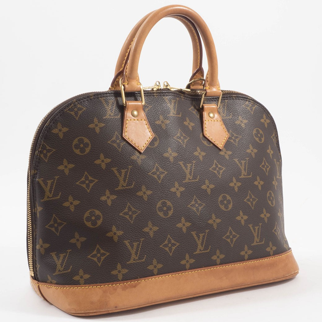 LOUIS VUITTON Alma PM Monogram Womens Handbag M51130 Brown Leather Preowned6