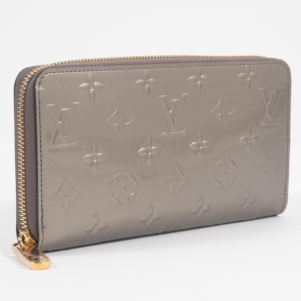 LOUIS VUITTON Zippy Wallet Vernis Champagne Metallise Gold Ziparound Preowned2