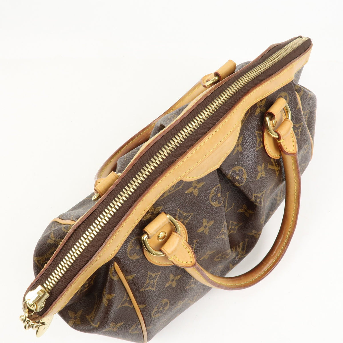 Louis Vuitton Monogram Tivoli PM Hand Bag Shoulder Bag Brown M40143 Used F/S17