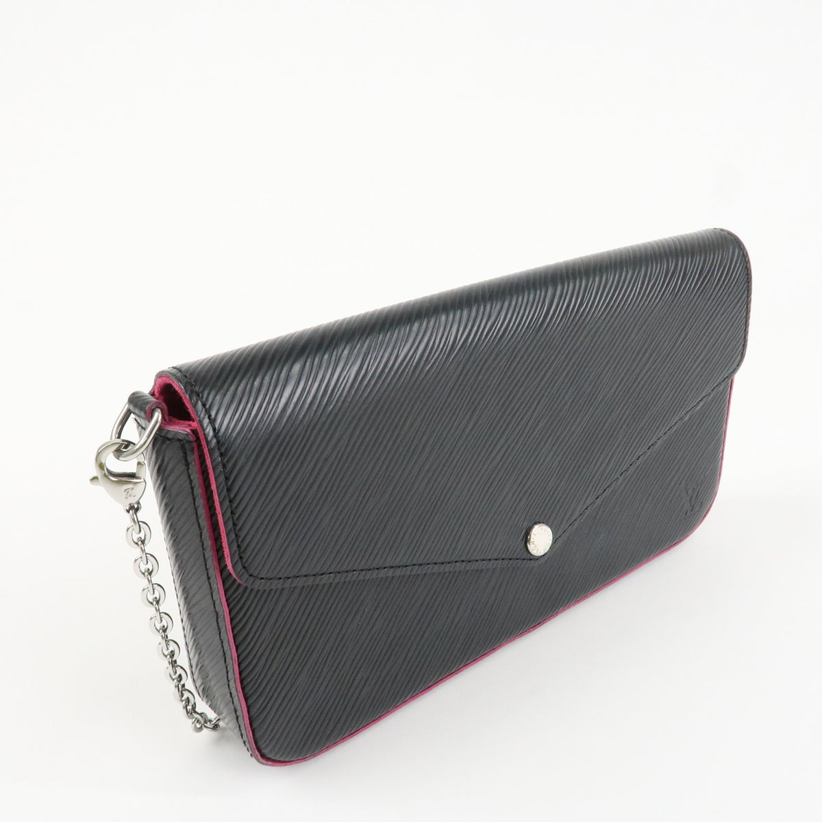 Louis Vuitton Epi Pochette Felicie Shoulder Bag Noir Pink M64579 Auth Used F/S3