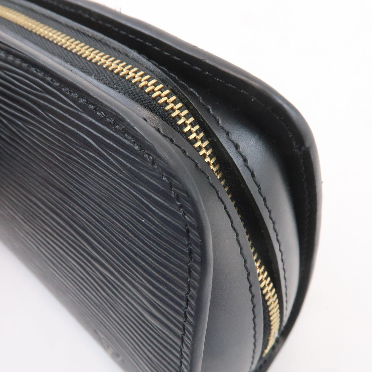 LOUIS VUITTON Dauphine PM Cosmetic Pouch Epi Leather Black M48442 Preowned Auth8