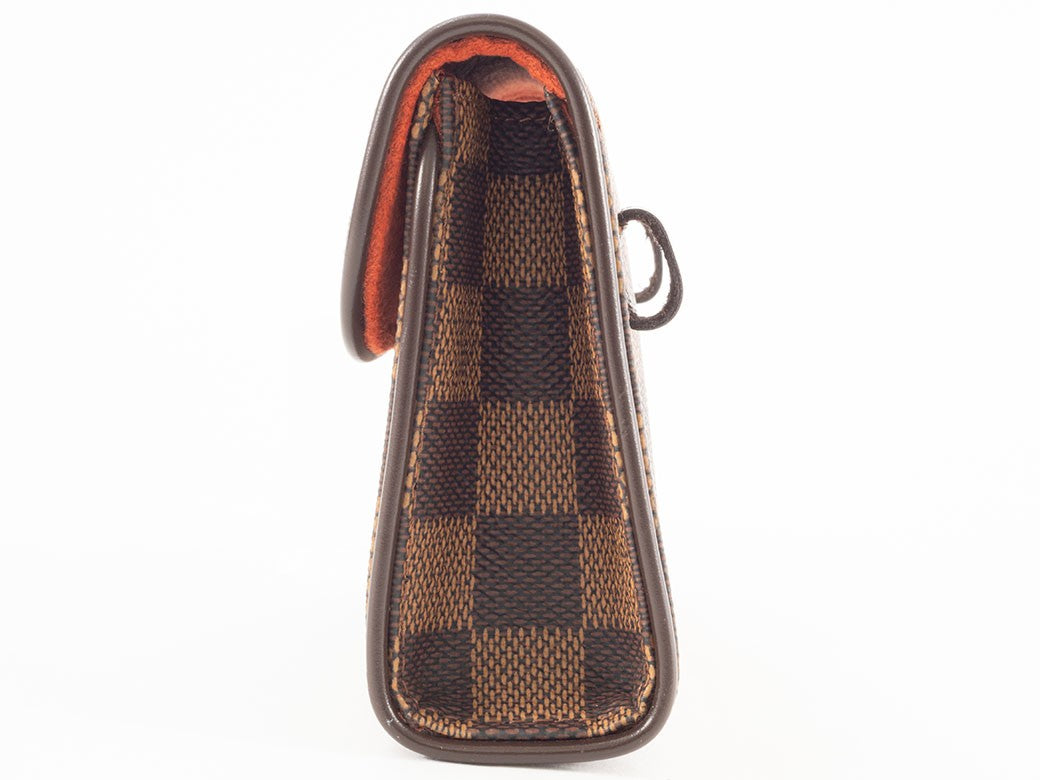 LOUIS VUITTON Pochette Florentine Damier Ebene Waist Bag N51856 Convertible Auth7