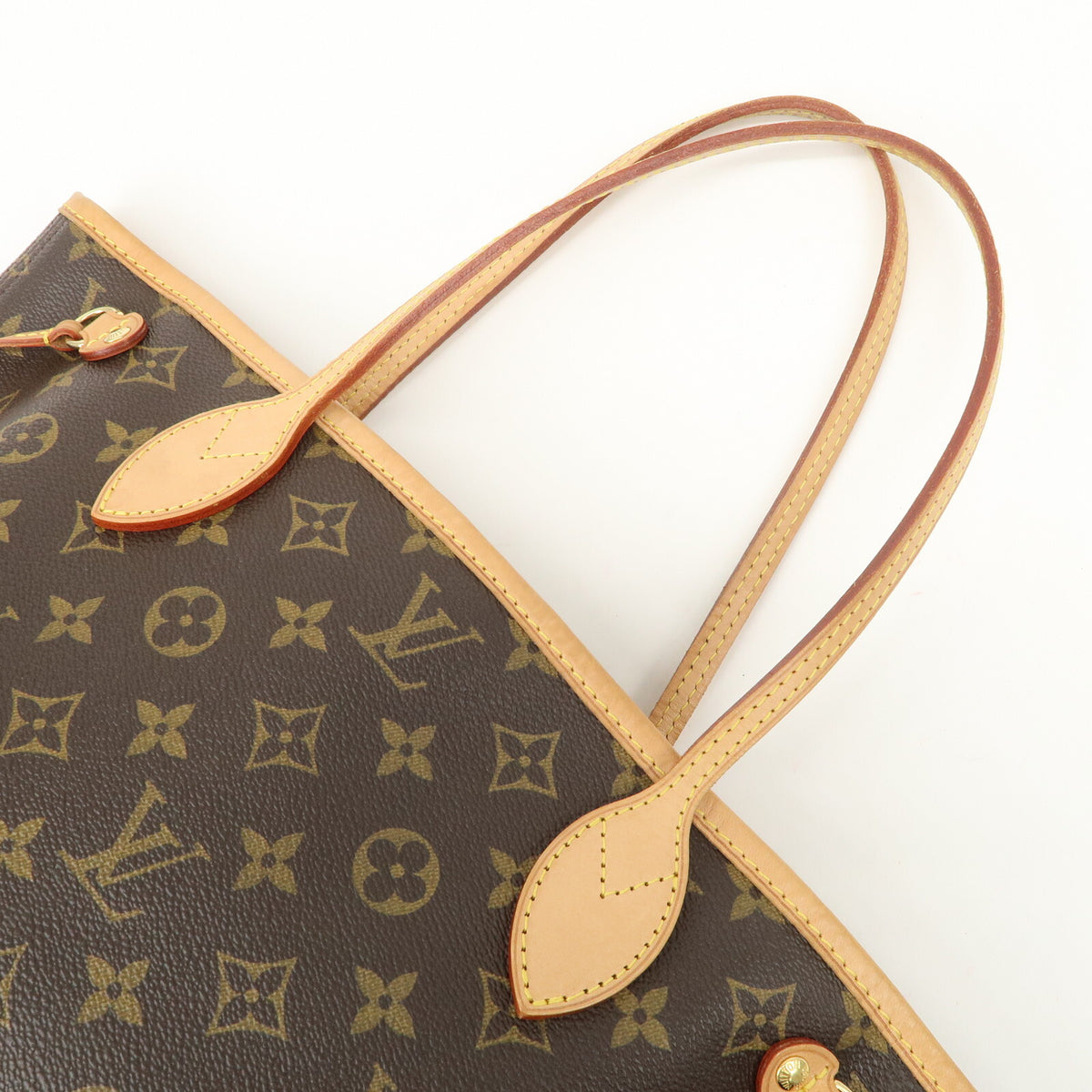 Louis Vuitton Monogram Neverfull PM Tote Bag Brown Leather M40155 Preowned Auth5