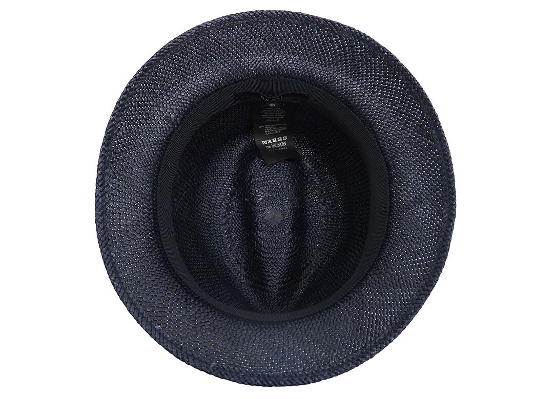 GUCCI Italian Straw Folded Hat XL 60cm Navy Straw Hat Men's Panama Preowned10