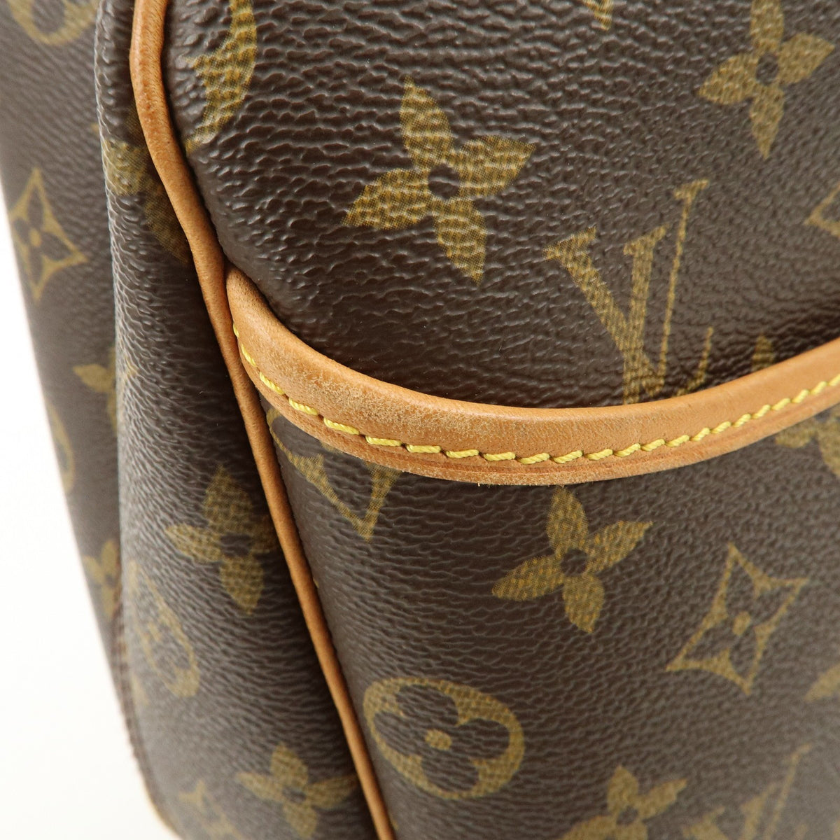 Louis Vuitton Handbag Monogram Deauville Brown M47270 Authentic Used F/S17