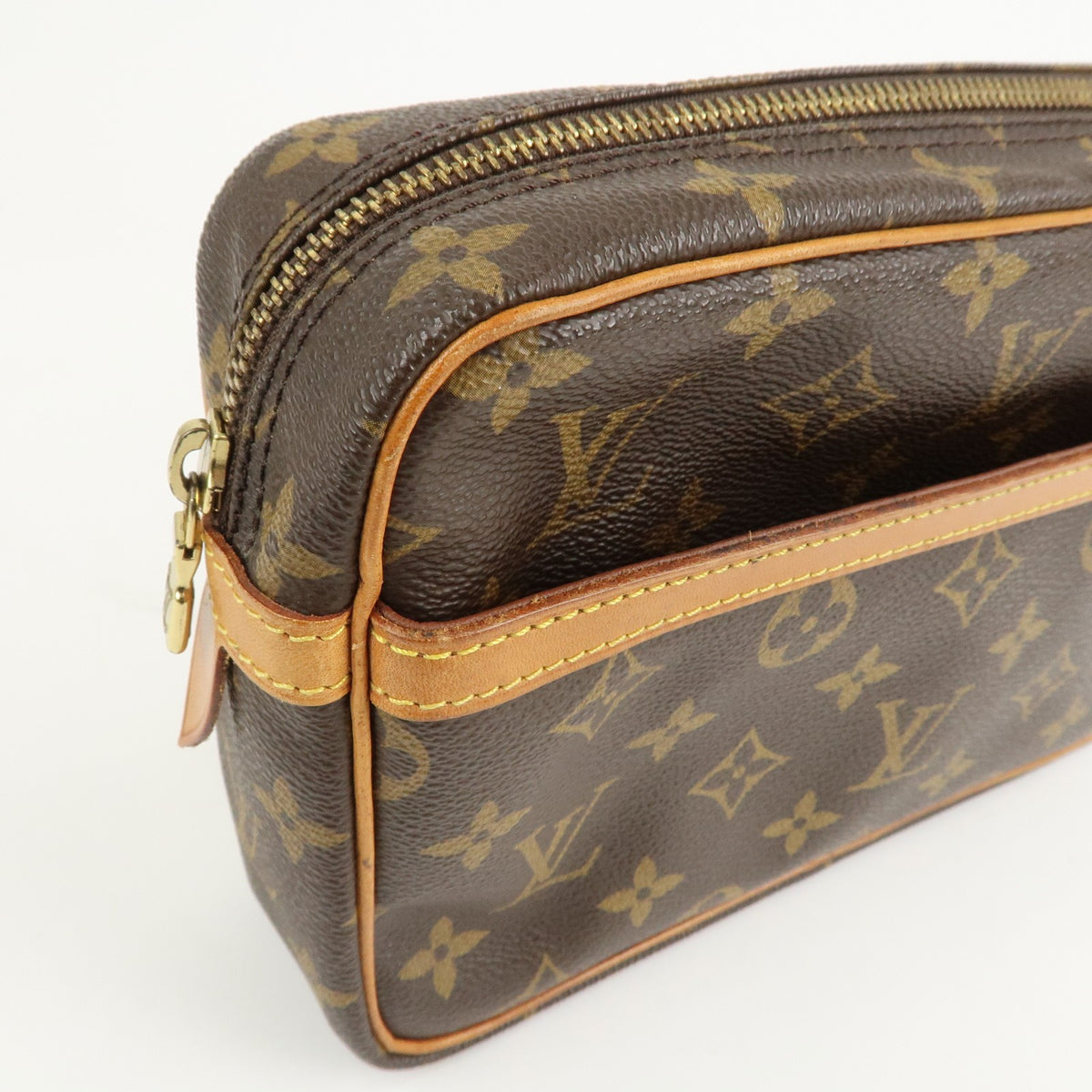 Louis Vuitton Monogram Compiegne 28 Pouch Clutch Bag Brown M51845 Auth Used F/S9