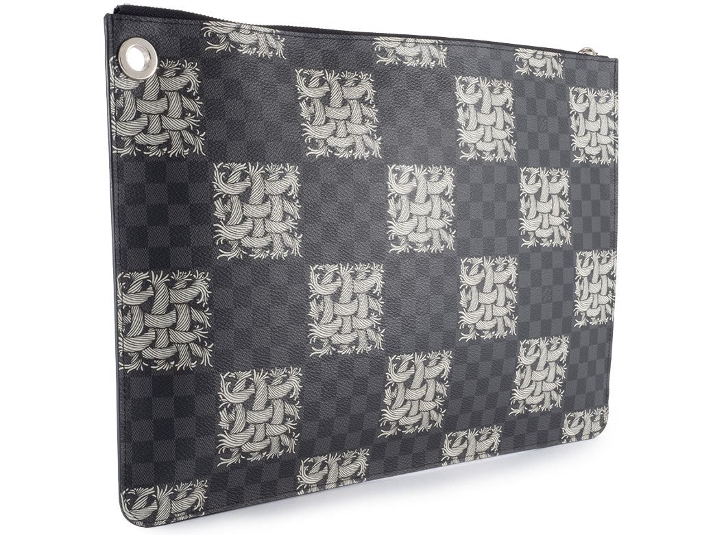 Louis Vuitton Pochette Jour GM Clutch Bag Second Bag N61232 Reuse Used Preowned11
