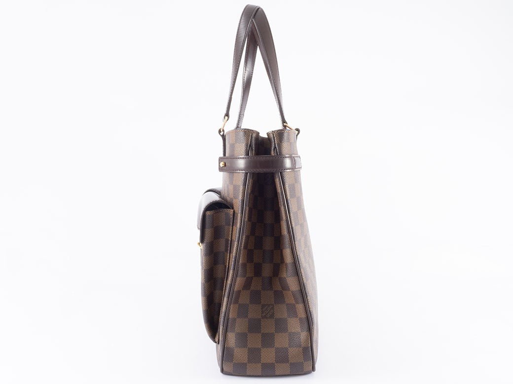 LOUIS VUITTON Uzes Damier Ebene Canvas Shoulder Tote Bag N51128 Preowned Auth4