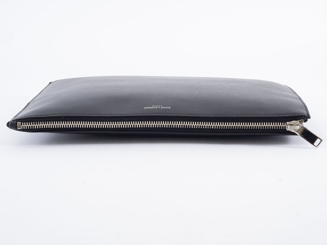 Auth Saint Laurent Clutch Bag Second Bag Pouch Black 397294 Reuse Used Preowned12
