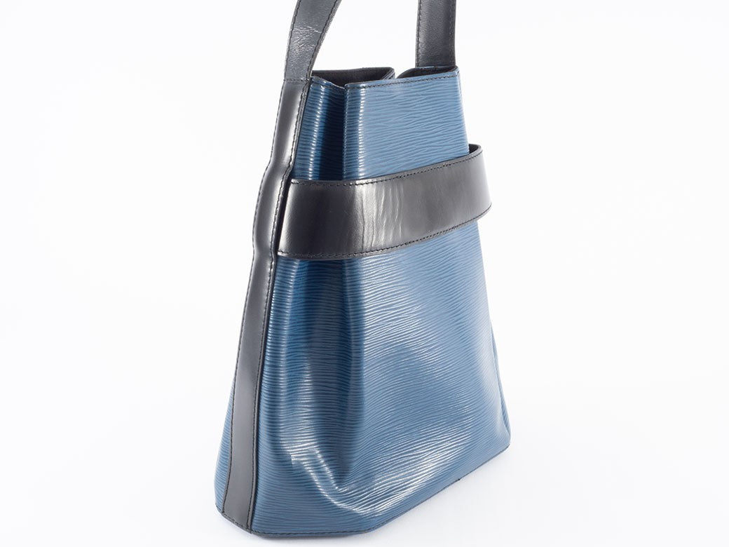 Louis Vuitton Sac D'epaule Epi Leather Shoulder Bag Blue Bicolor Preowned Auth23