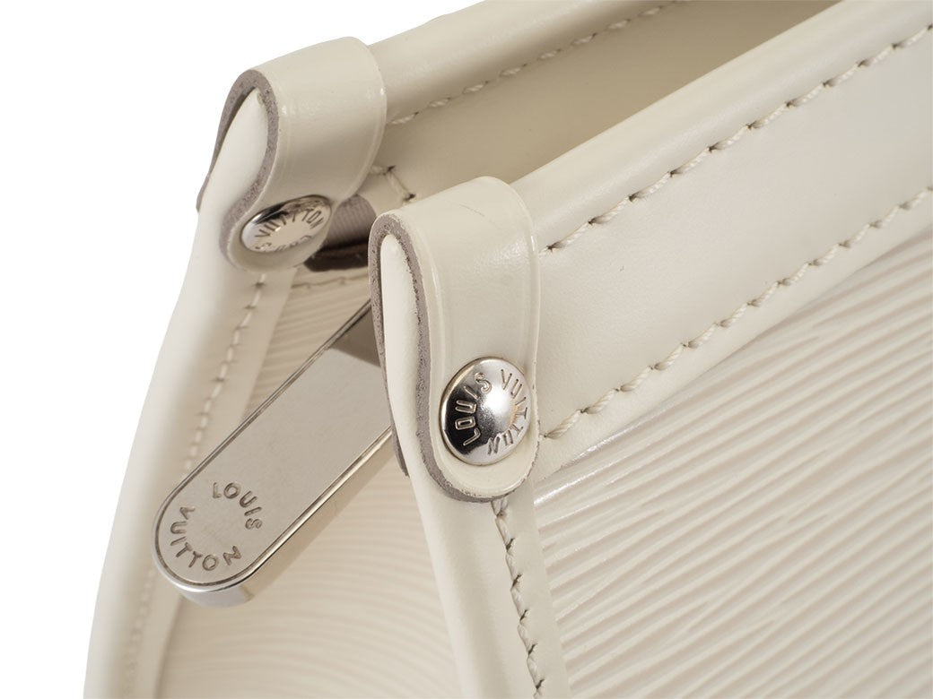LOUIS VUITTON Madeleine PM Epi Leather White Shoulder Tote Bag  Preowned Auth4