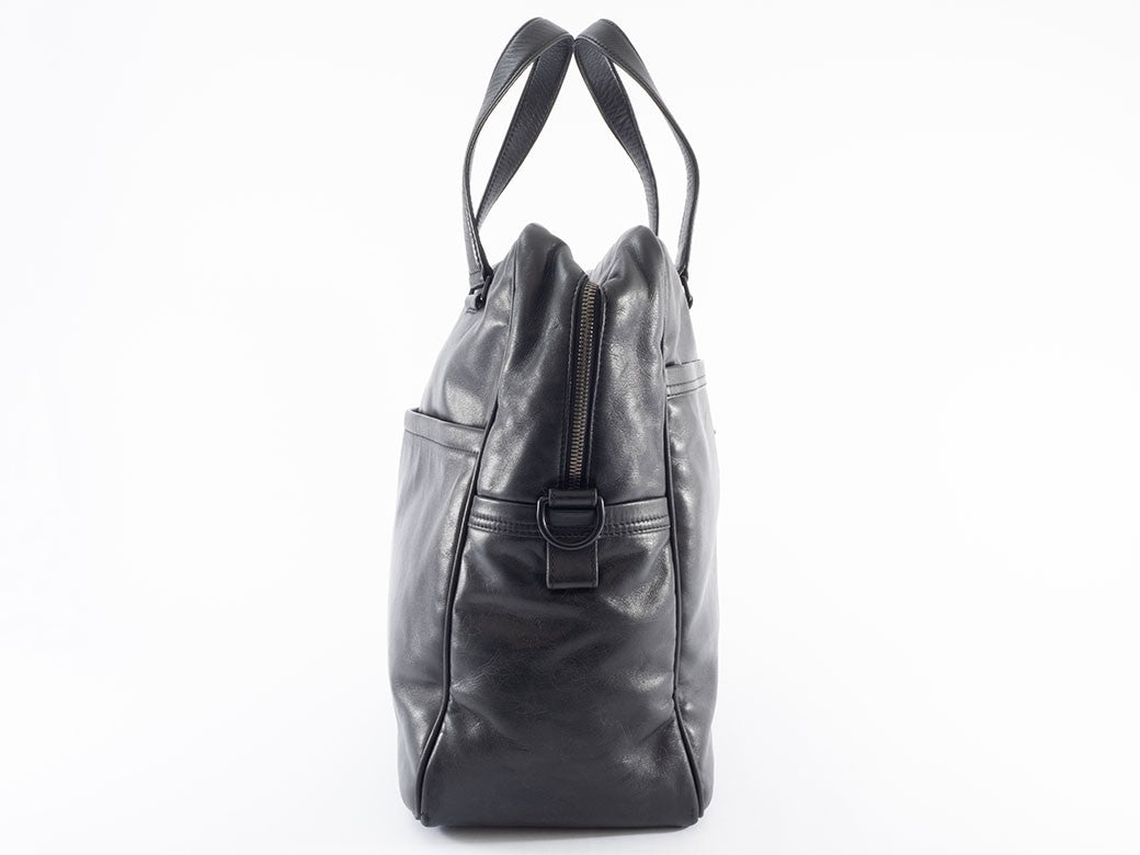 LOUIS VUITTON Upton Defile Black Leather Men Business Bag M92400 Preowned Auth3