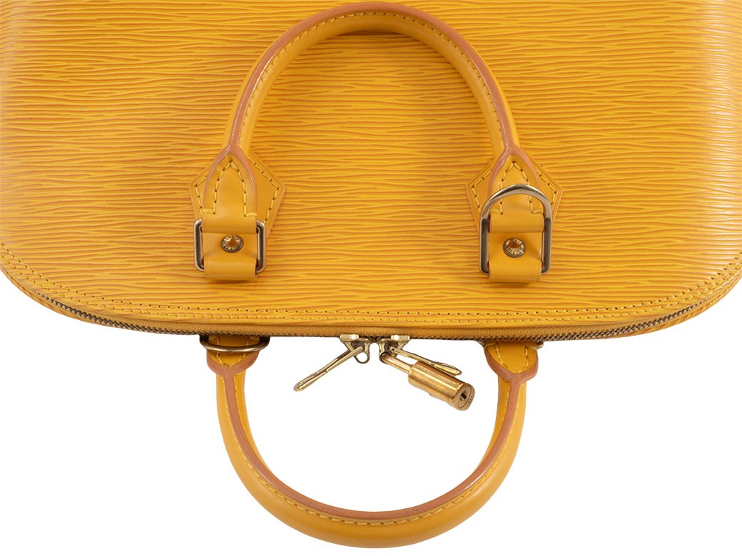 LOUIS VUITTON Alma PM Epi Leather Yellow Womens Handbag M52149 Preowned Auth5