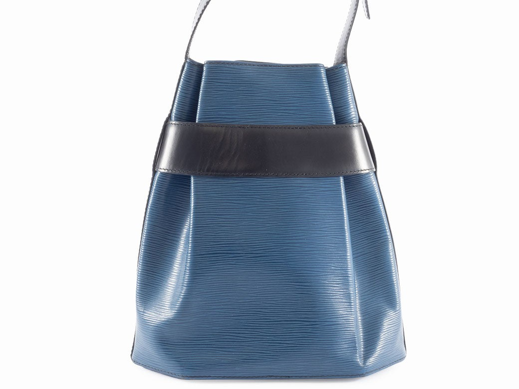Louis Vuitton Sac D'epaule Epi Leather Shoulder Bag Blue Bicolor Preowned Auth2