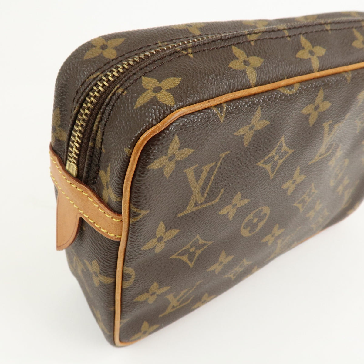 Louis Vuitton Monogram Compiegne 28 Pouch Clutch Bag Brown M51845 Auth Used F/S11