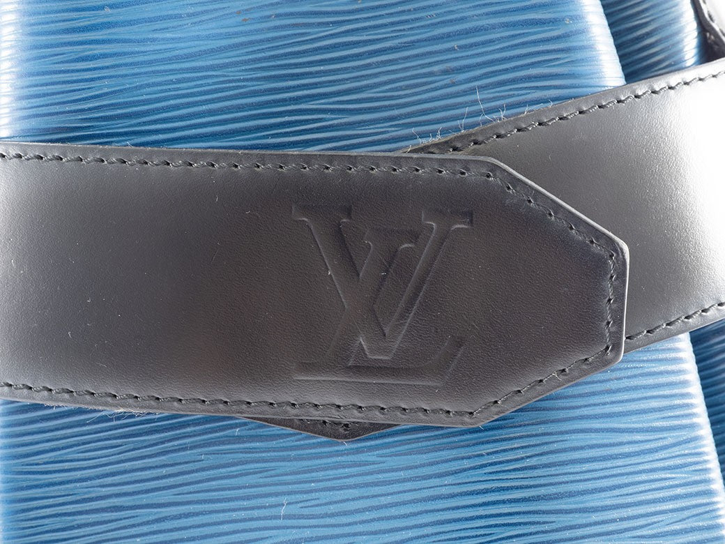 Louis Vuitton Sac D'epaule Epi Leather Shoulder Bag Blue Bicolor Preowned Auth5