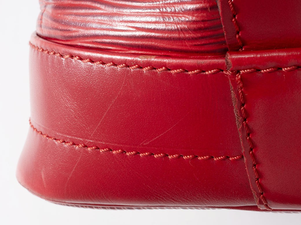 LOUIS VUITTON Noe Epi Leather Shoulder Bucket Drawstring Red M44007 Preowned15