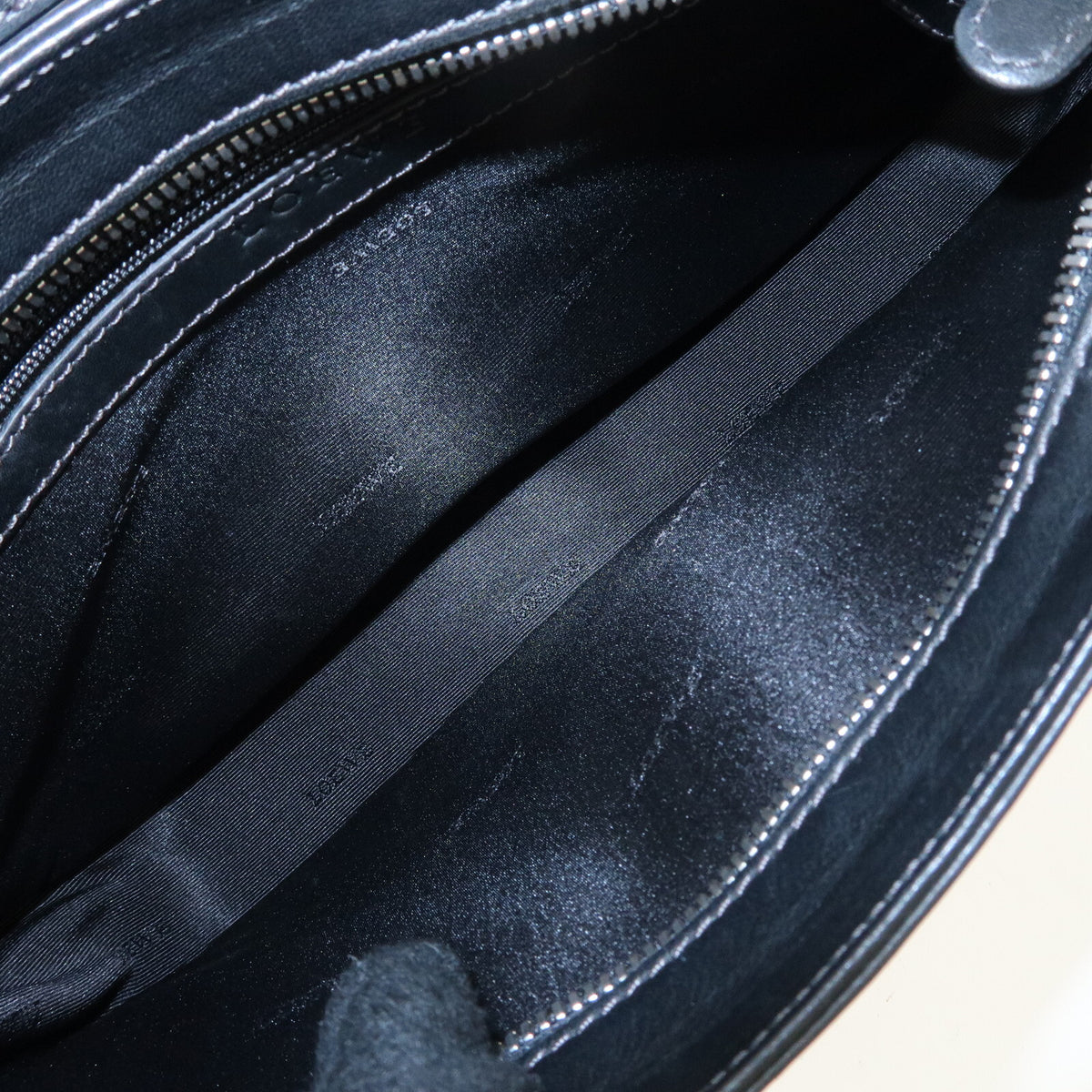 LOEWE Anagram Logo Leather Womens Shoulder Bag Handbag Black Preowned Auth21