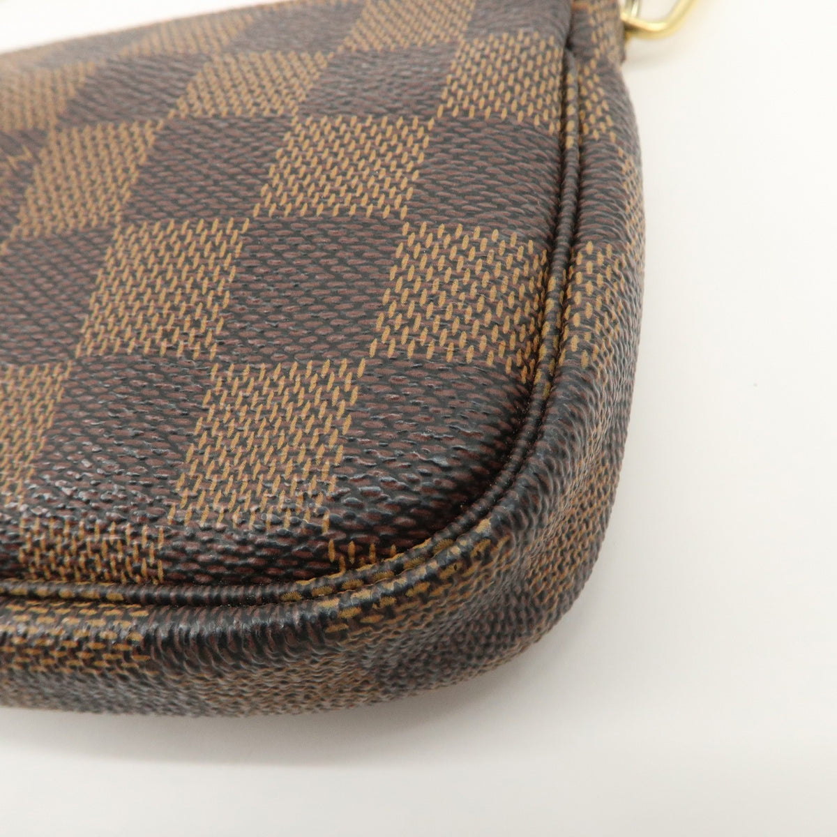 LOUIS VUITTON Mini Pochette Accessoires Damier Ebene Pouch N58009 Preowned Auth11