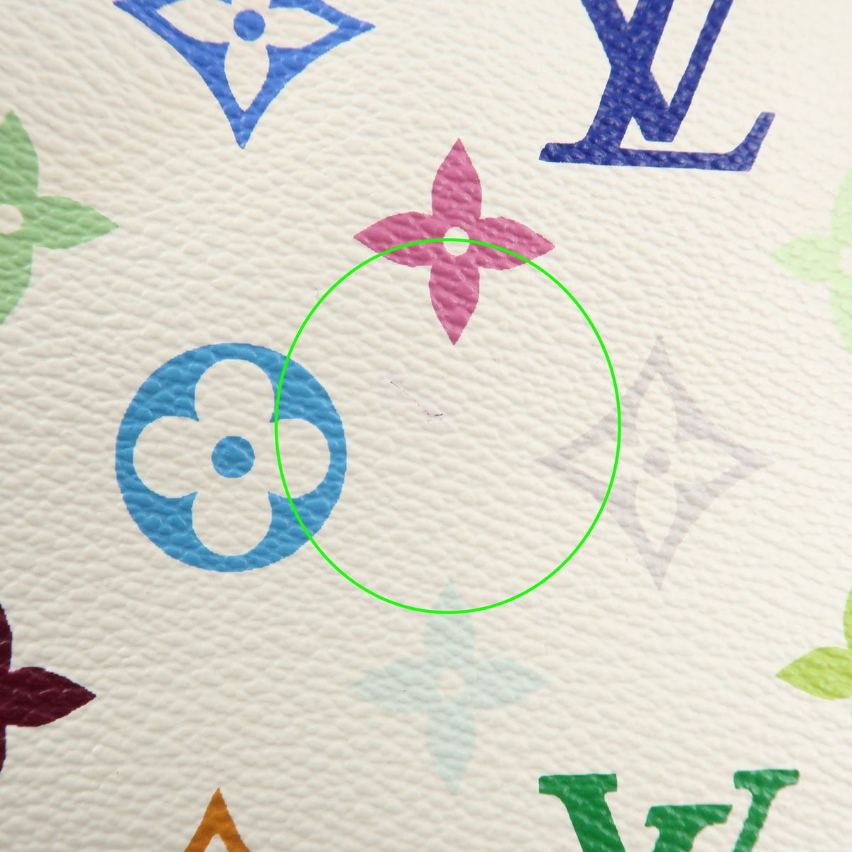 Louis Vuitton Monogram Multicolor Trouville Hand Bag Blanc M92662 Auth Used F/S5