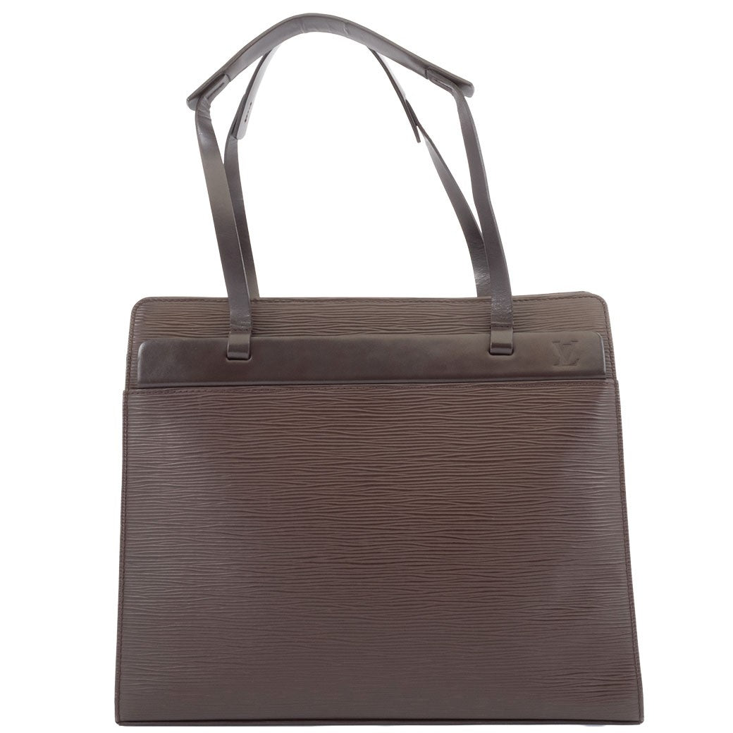 LOUIS VUITTON Croisette PM Epi Leather Shoulder Bag Moka A4 Size Preowned Auth0