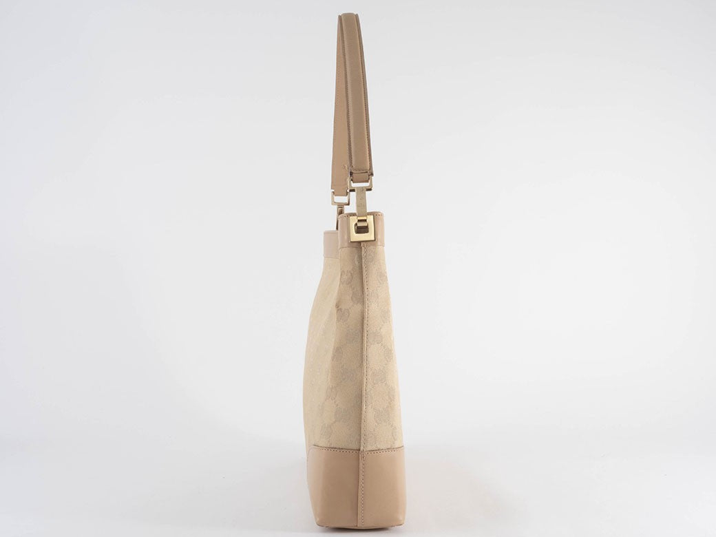 Gucci Bag GG Canvas Shoulder Bag Women's oneshoulder bag Beige Used Reuse11