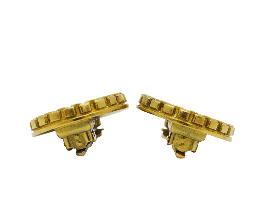 CHANEL 95P Coin motif Coco CHANEL earrings, profile Reuse Used Preowned1