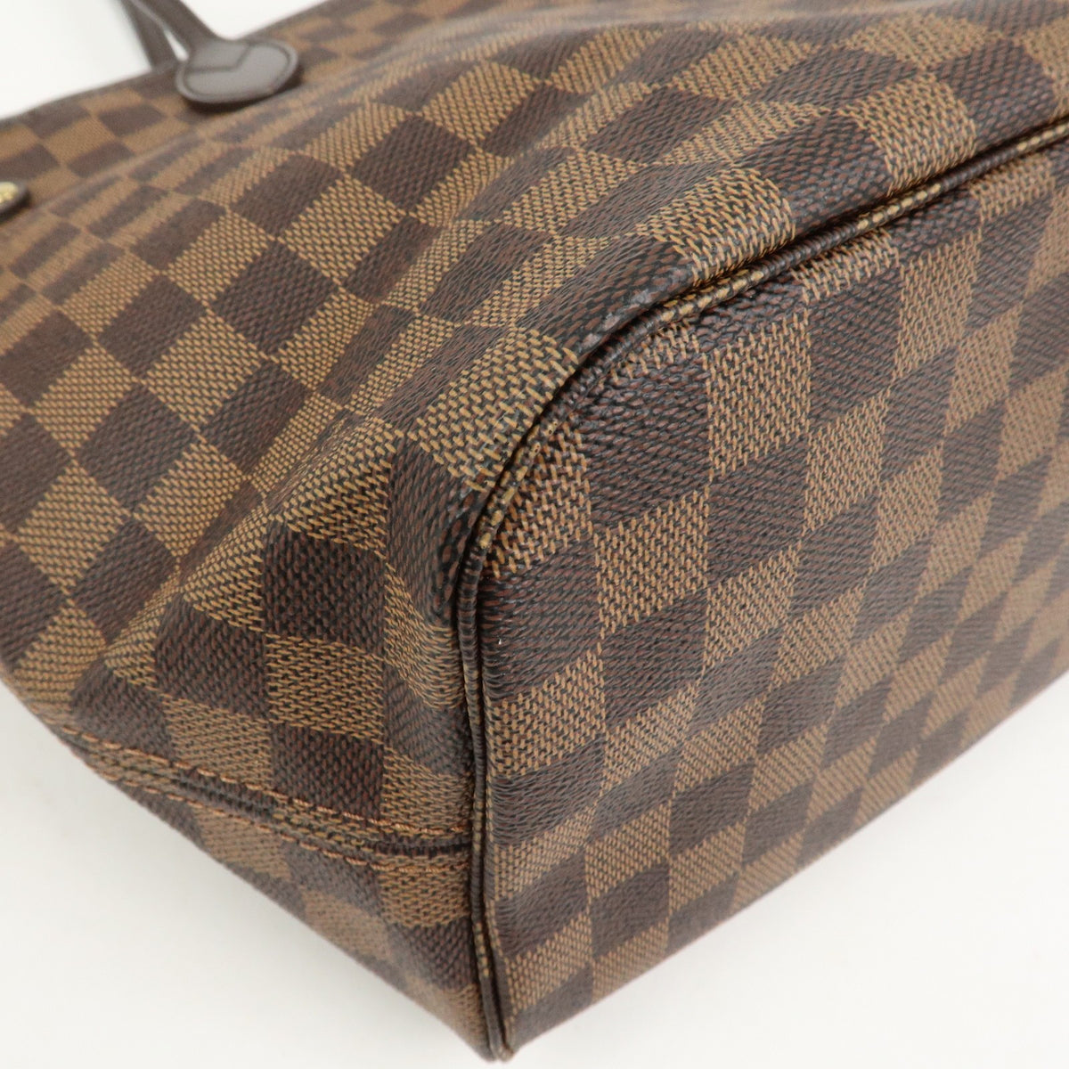 Louis Vuitton Neverfull MM Damier Ebene Tote Shoulder Bag Brown Preowned Auth15