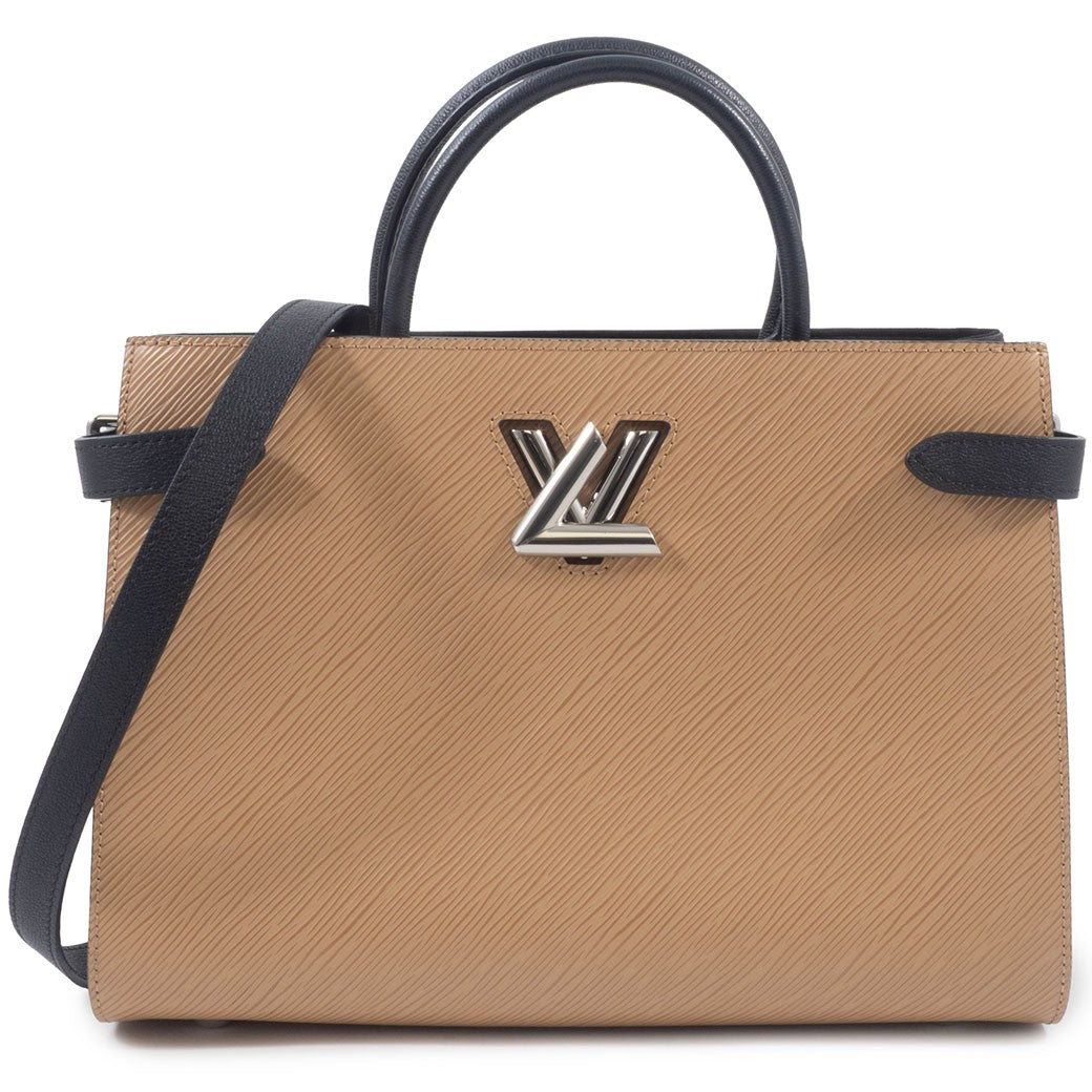 LOUIS VUITTON Twist Tote Bag Epi Camel Short Crossbody Shoulder Bag Preowned0