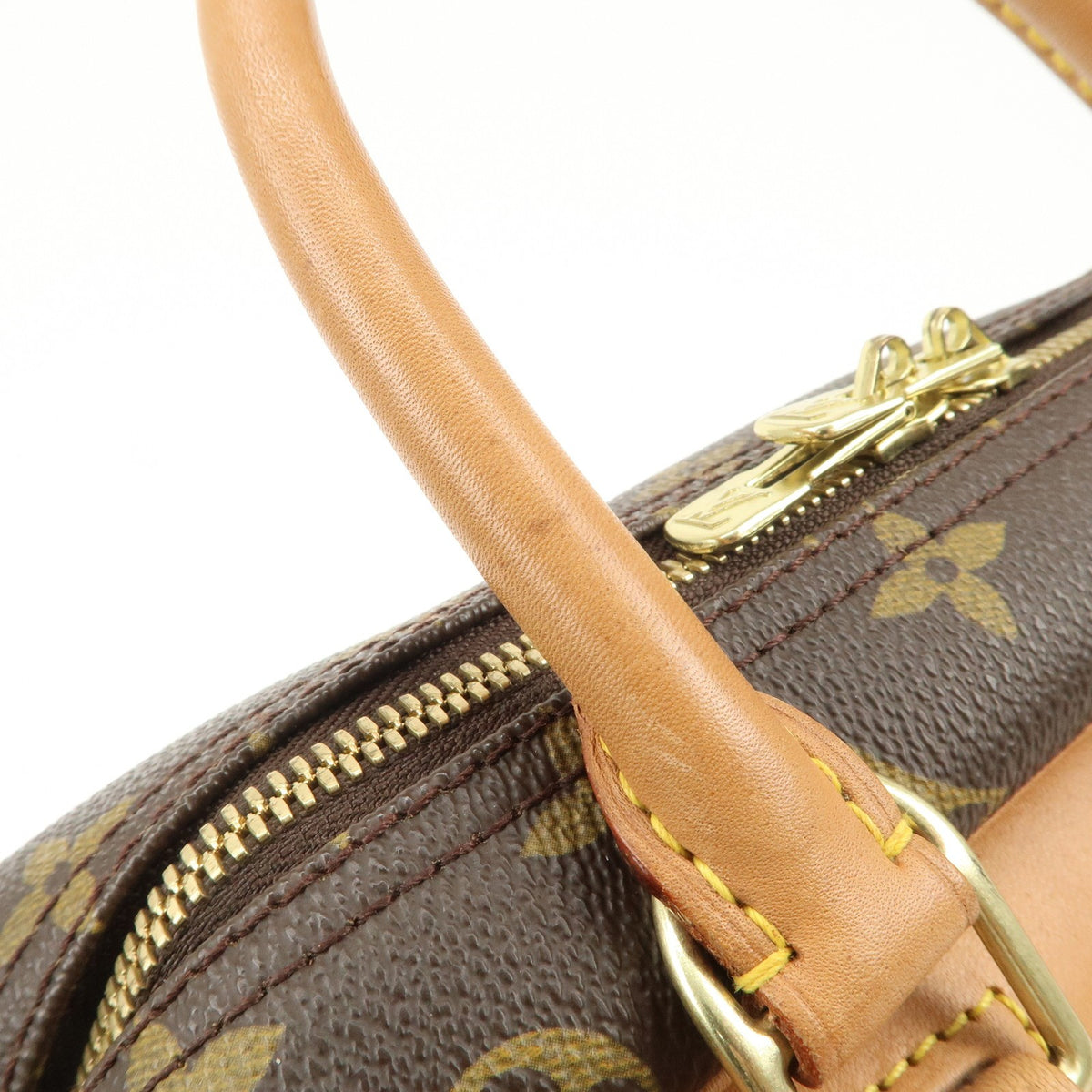 Louis Vuitton Handbag Monogram Deauville Brown M47270 Authentic Used F/S8