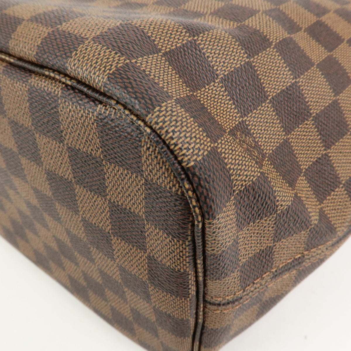 Louis Vuitton Neverfull MM Damier Ebene Tote Shoulder Bag Brown Preowned Auth16