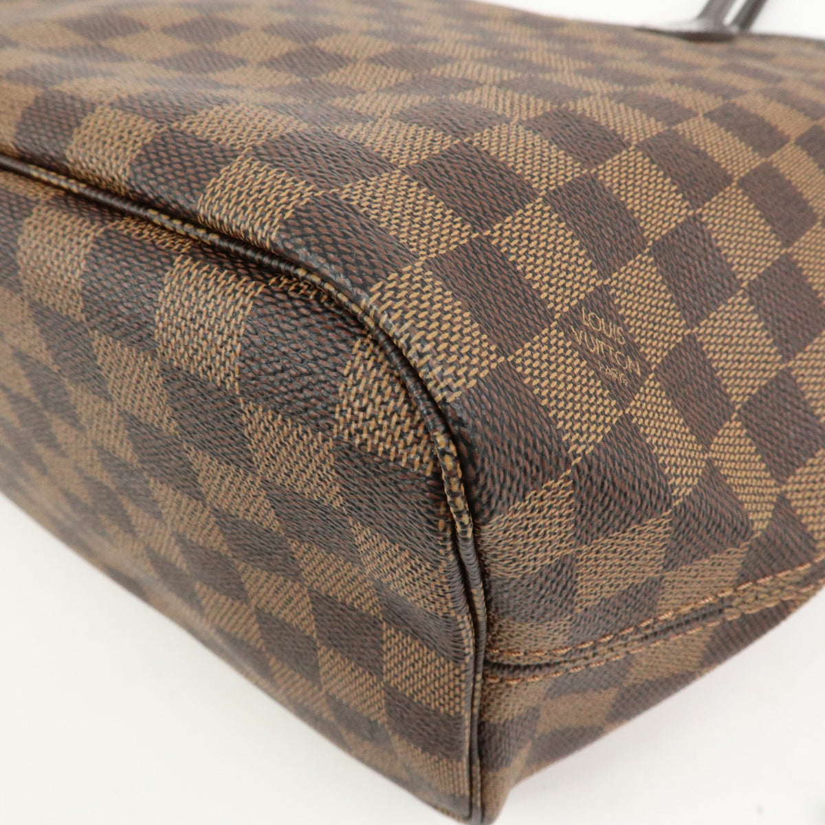 Louis Vuitton Neverfull MM Damier Ebene Tote Shoulder Bag Brown Preowned Auth18