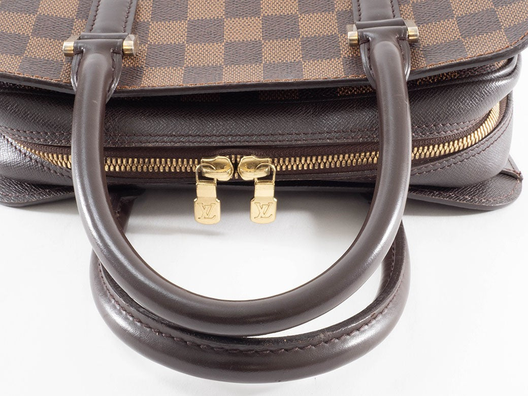 LOUIS VUITTON Triana N51155 Damier Ebene Canvas Brown Handbag Tote bag Preowned18