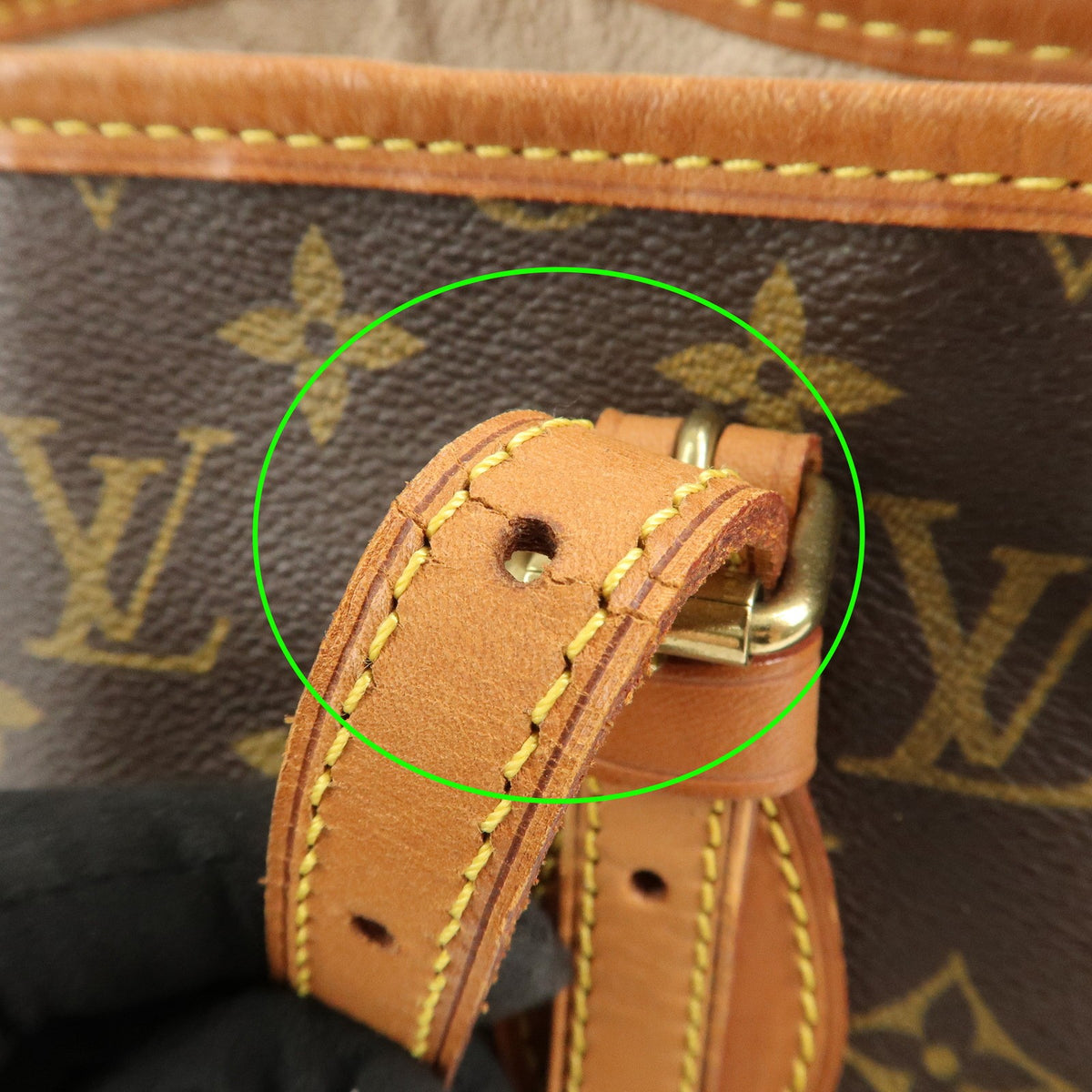 Louis Vuitton Handbag Monogram Canvas Bucket PM Brown M42238 Authentic Used F/S9