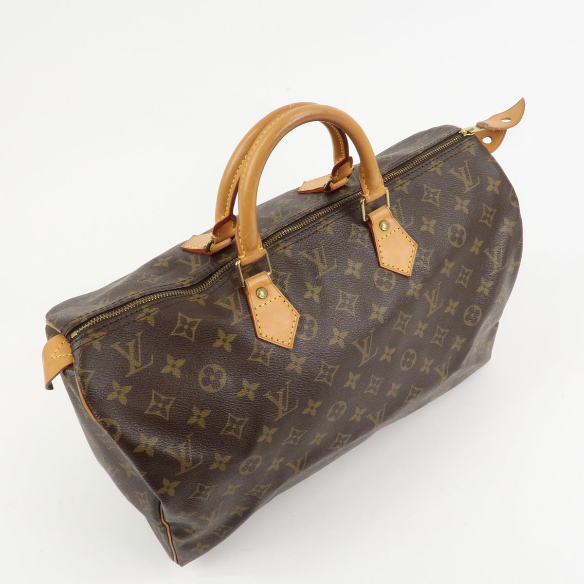 Louis Vuitton Monogram Speedy 40 Hand Bag Boston Bag Brown M41522 Auth Used F/S3