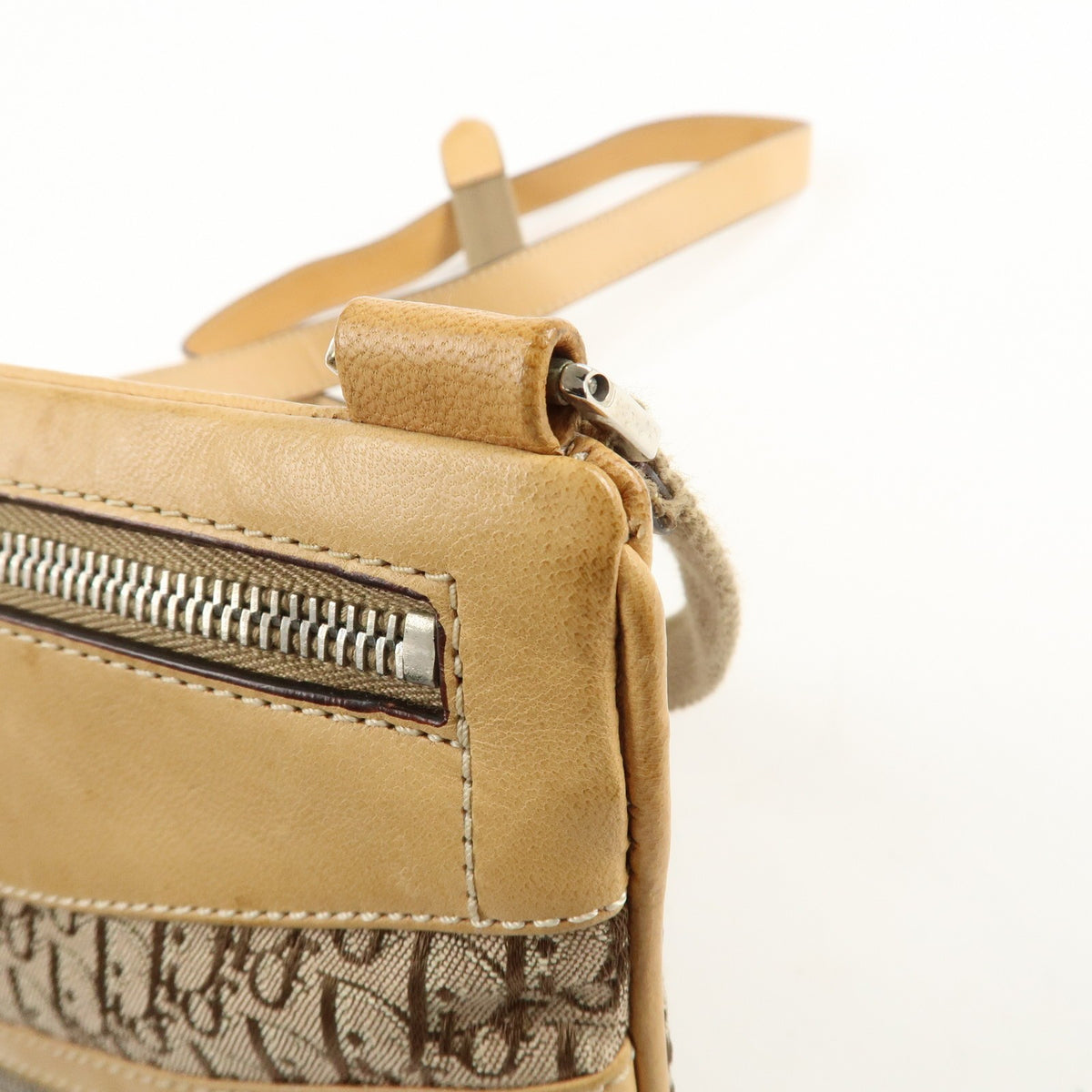 Christian Dior Street Chic Trotter Canvas Leather Shoulder Bag Preowned Auth9