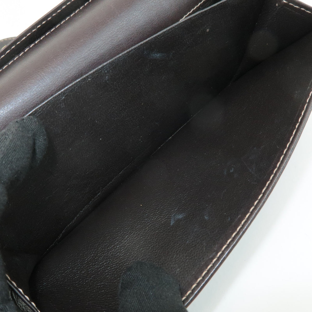 GUCCI Set of 2 GG Canvas Leather Wallet Beige Brown 203550/112715 Auth Used F/S22