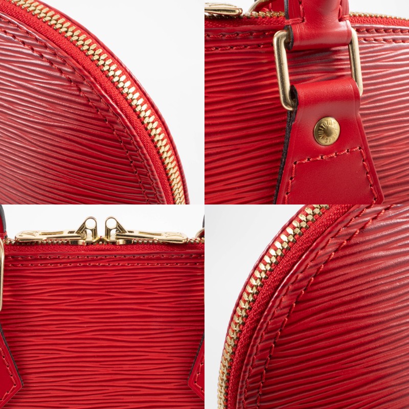 LOUIS VUITTON Alma PM Epi Leather Handbag Red Tote Bag Womens M52147 Preowned16