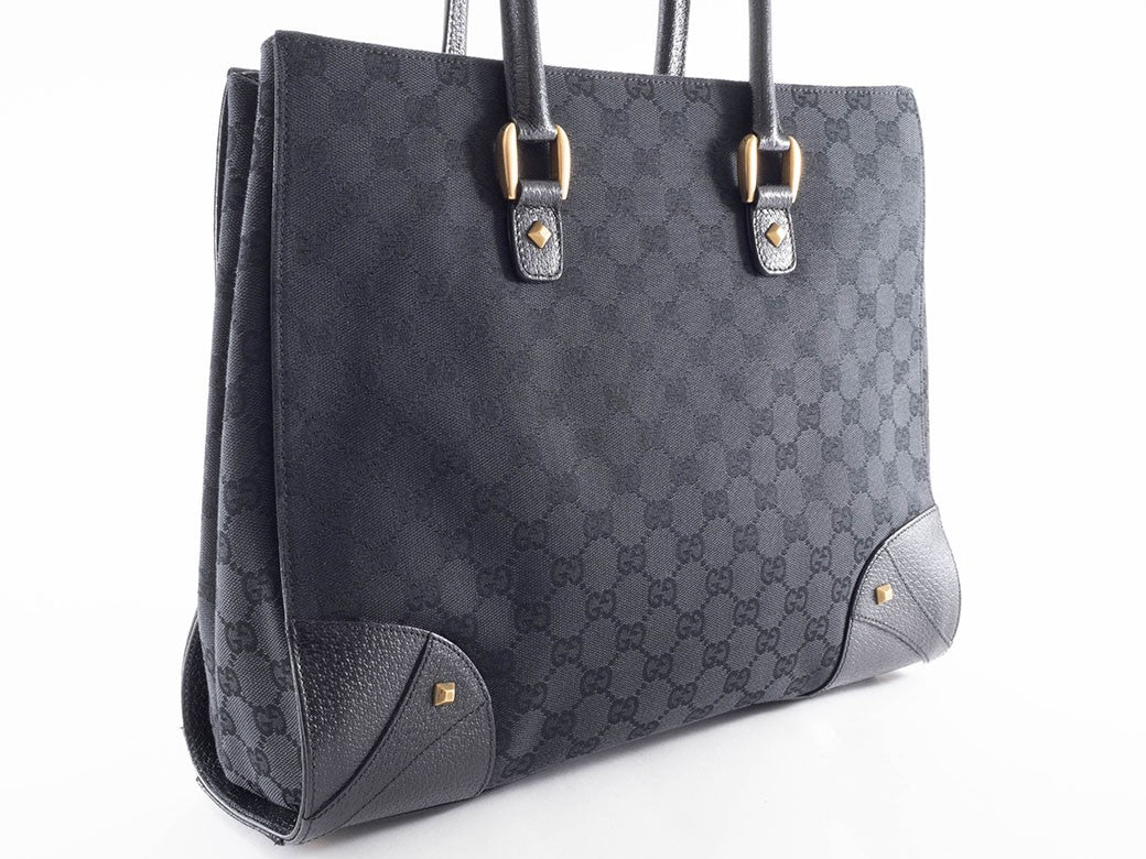 Gucci GG Canvas Handbag Women's Tote Bag Studs 120897 Preowned Used Reuse5