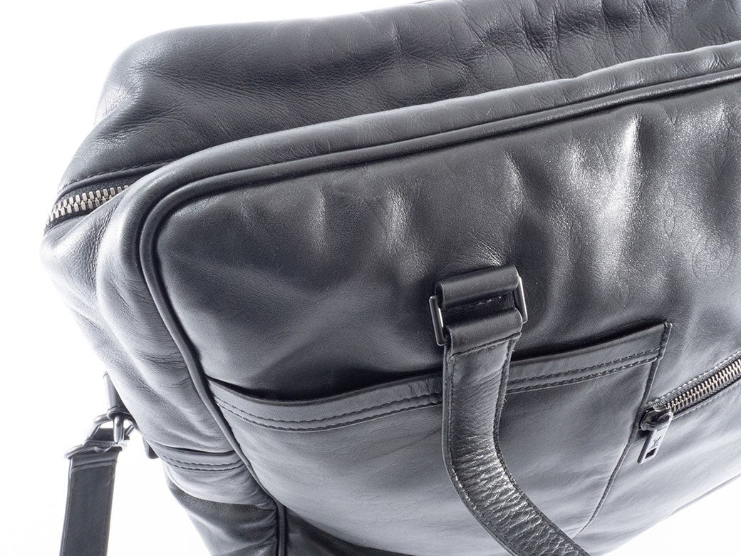 LOUIS VUITTON Upton Defile Black Leather Men Business Bag M92400 Preowned Auth15