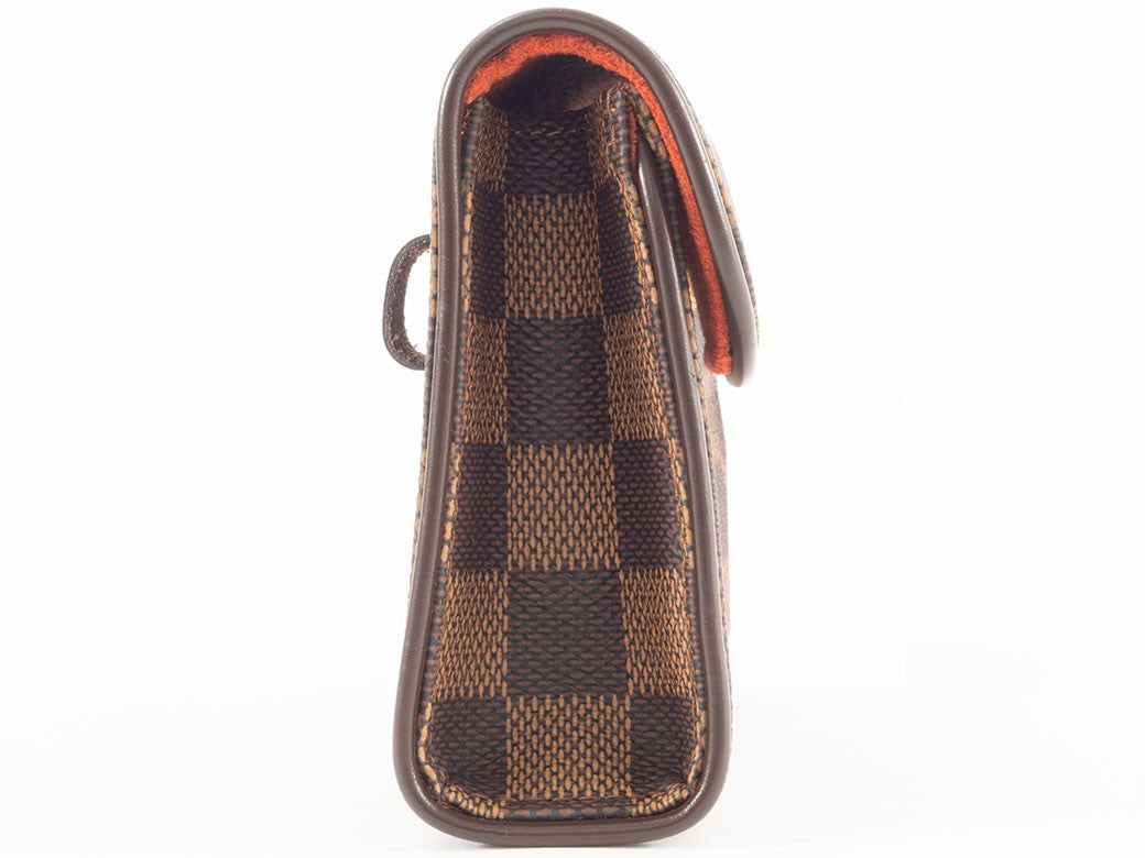 LOUIS VUITTON Pochette Florentine Damier Ebene Waist Bag N51856 Convertible Auth8