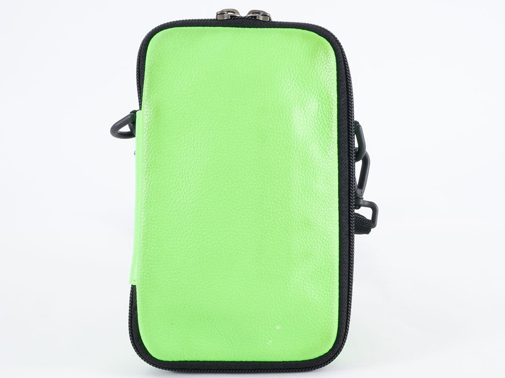 BALENCIAGA Explorer Crossbody Shoulder Bag Green Leather 593329 Pouch Preowned2