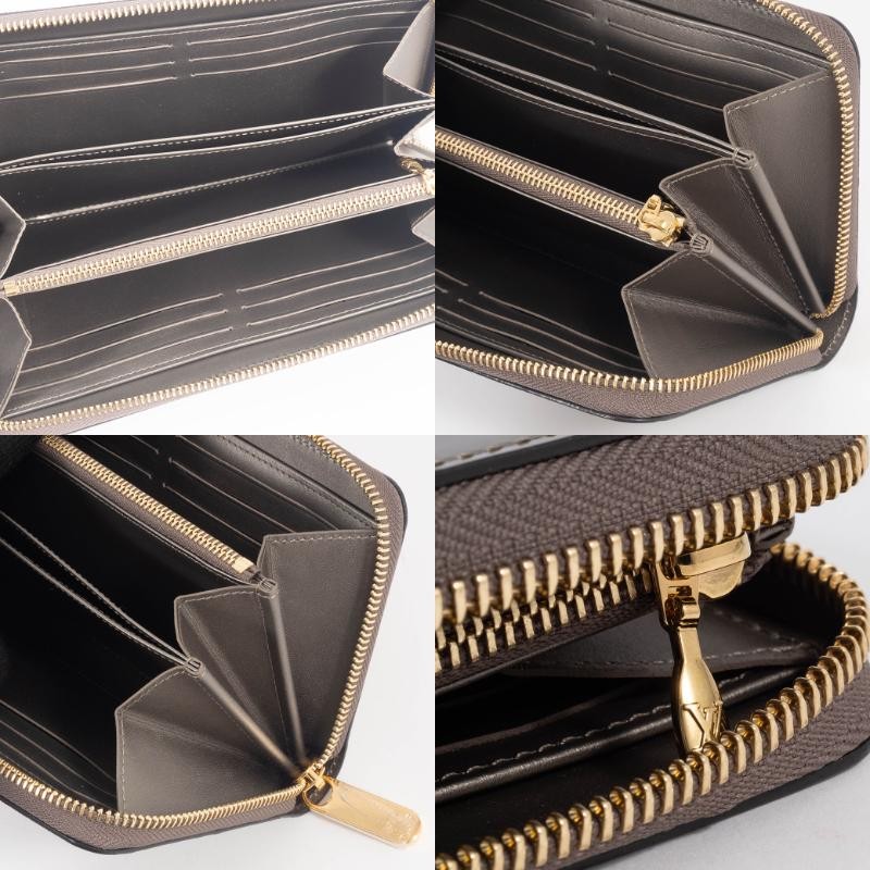 LOUIS VUITTON Zippy Wallet Vernis Champagne Metallise Gold Ziparound Preowned18
