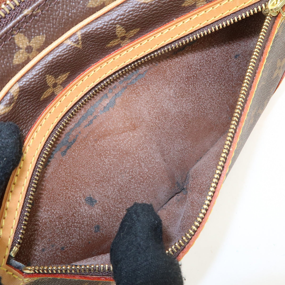 Louis Vuitton Monogram Marly Dragonne GM Clutch Bag Brown M51825 Auth Used F/S21