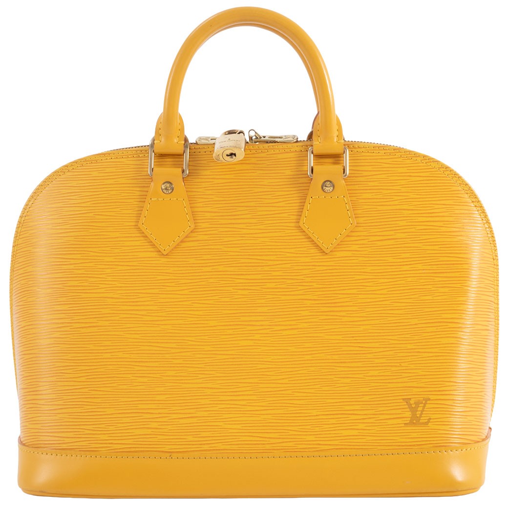 LOUIS VUITTON Alma PM Epi Leather Yellow Womens Handbag M52149 Preowned Auth0