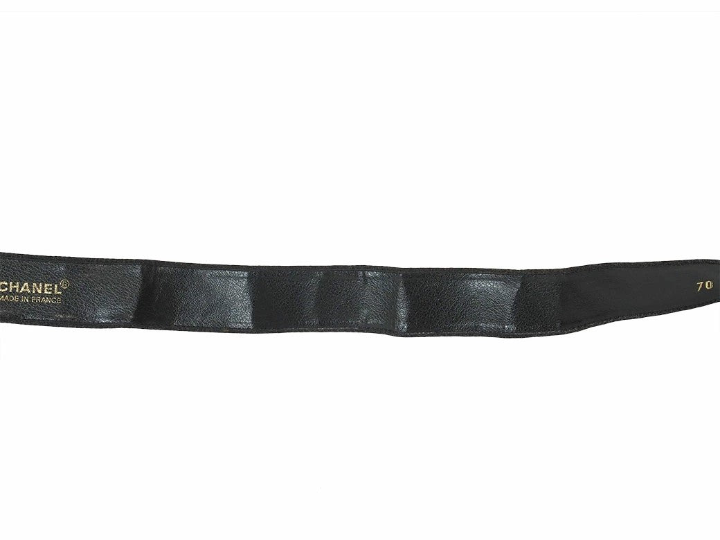 CHANEL Matelasse Waist Bag 70 Quilted Belt Bag Black Vintage Mini Preowned Auth8