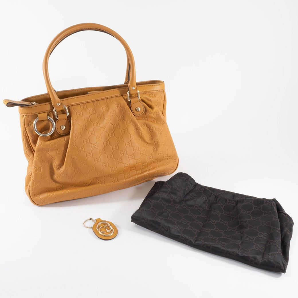 GUCCI Guccissima Sukey Leather Womens Shoulder Tote Bag Brown 296835 Preowned10