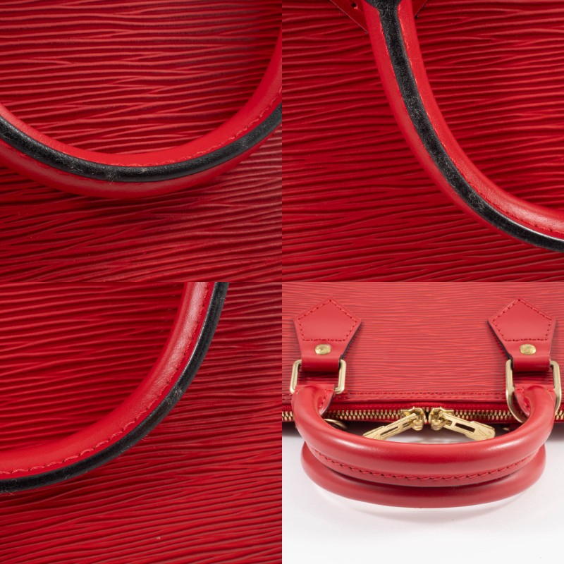 LOUIS VUITTON Alma PM Epi Leather Handbag Red Tote Bag Womens M52147 Preowned14